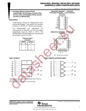 SN74AS02NSRG4 datasheet  